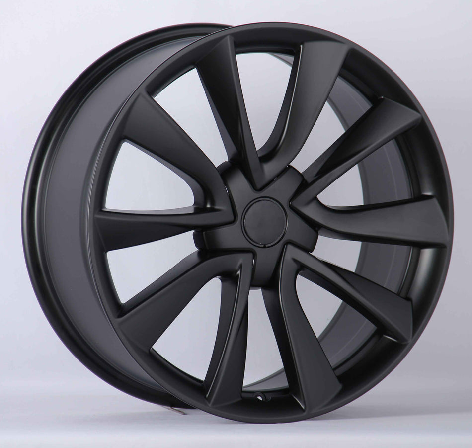 19" Sport Style Satin Black Wheels Fits Tesla Model 3 AWD RWD Long Range Performance