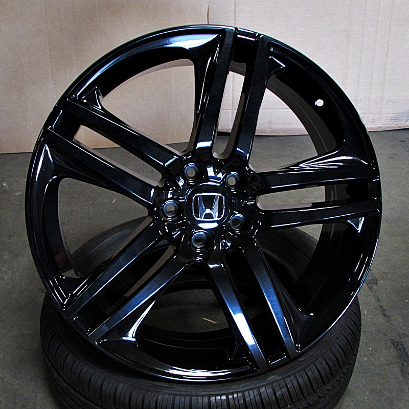18" Gloss Black Wheels Fits Honda Accord EX LX Sport Coupe Sedan Civic EX LX SI Acura TSX
