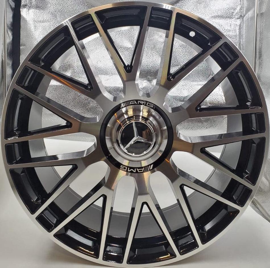 19" AMG SL Style Machined Black Wheels Fits Mercedes CLA250 CLA45 C300 C350 C63 E300 E350 E400 E450 E63 S550 S580 S600 CLC