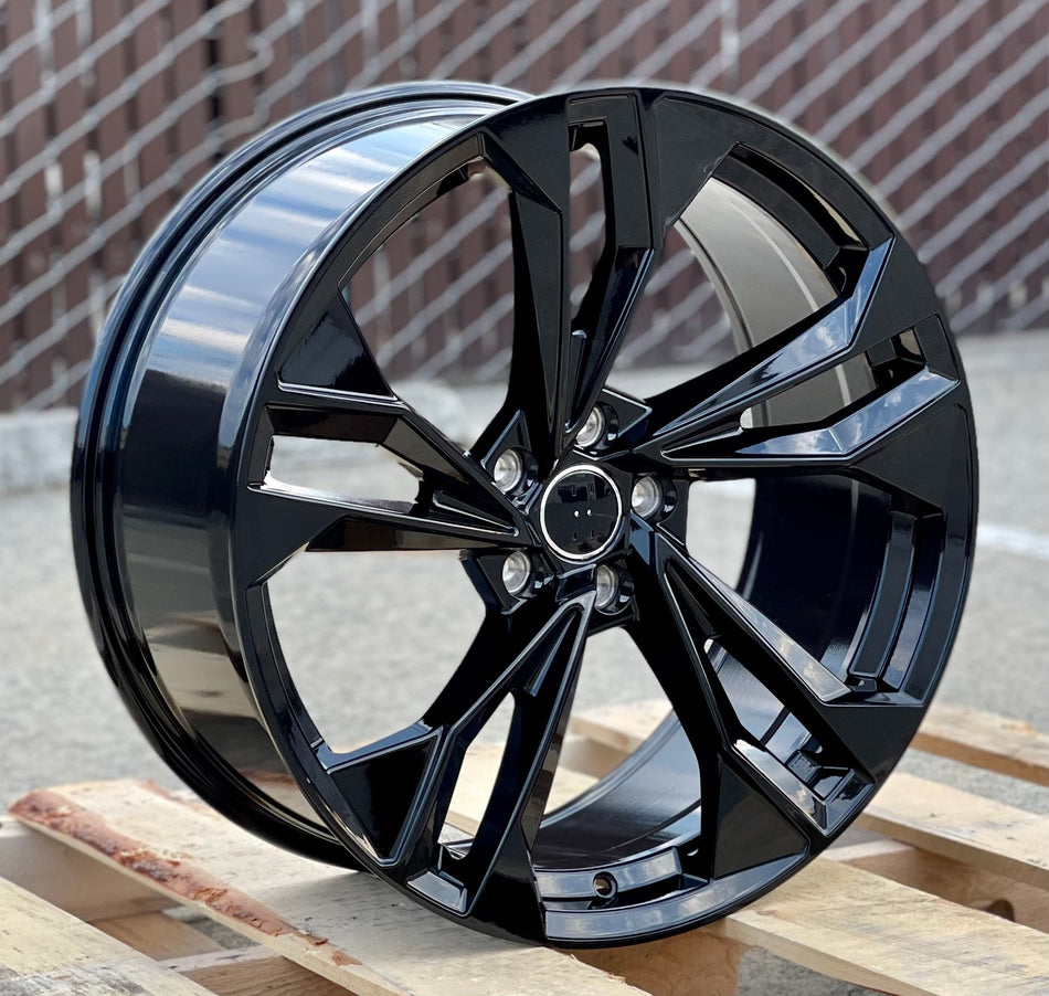 20" S5 Style Gloss Black Wheels Fits Audi A3 S3 A43 S4 A5 S5 A6 S6 A7 S7 A8 S8 Q5 SQ5 RS3 RS5 RS7 TT QUATTRO ALLROAD