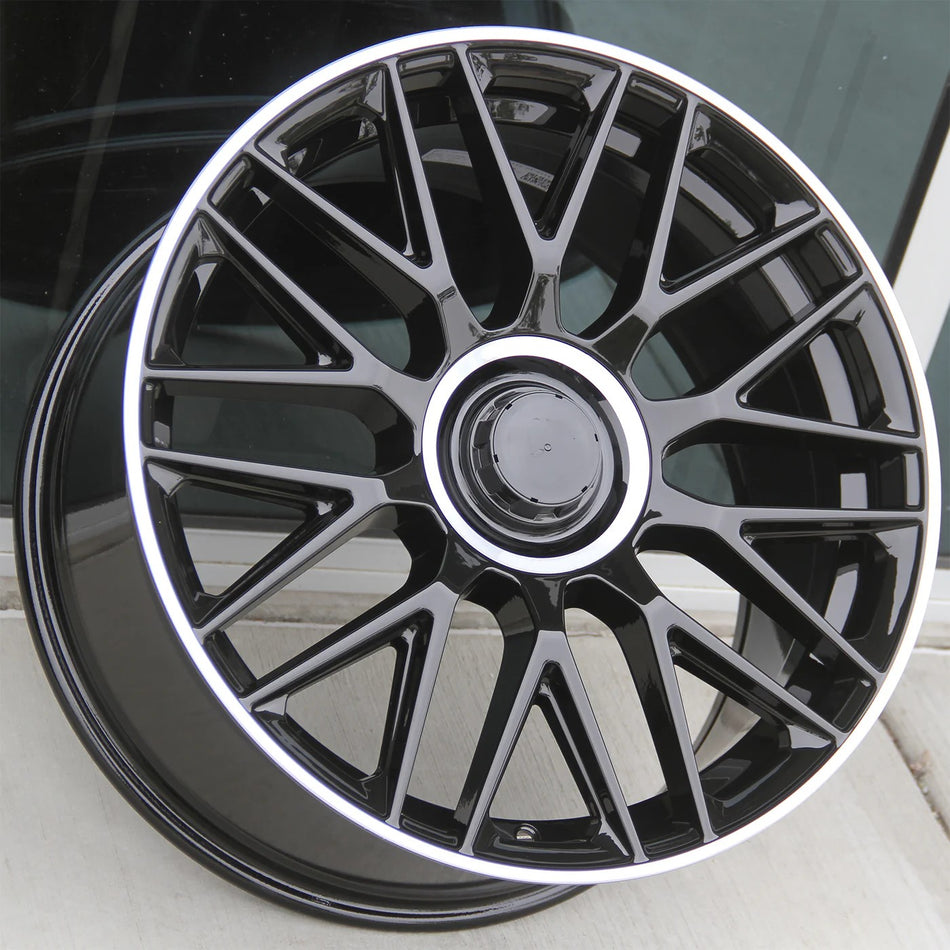 20" AMG SL Style Gloss Black Wheels Fits Mercedes C, E, S, CLS, GLC, GLE, GLS