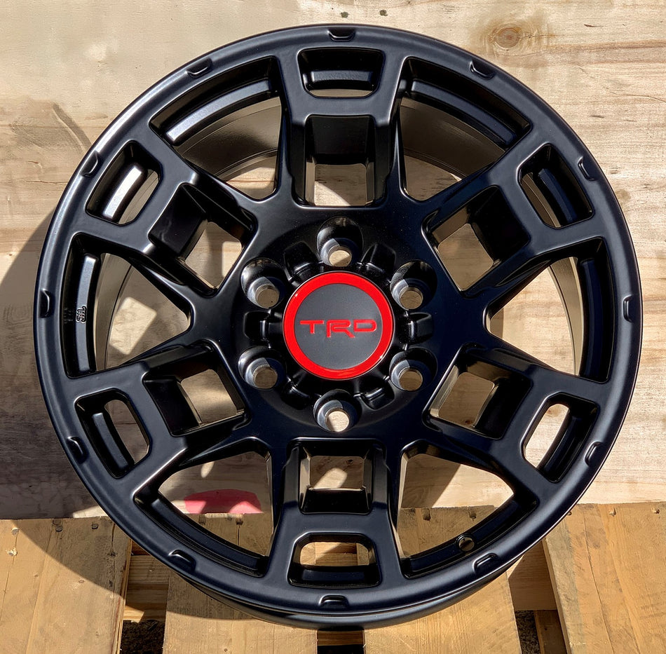 (5pcs) 17" 2021 SEMA Pro Style Matte Black Wheels Fits Toyota TRD Tacoma 4Runner FJ Cruiser Sequoia Lexus GX460 GX470