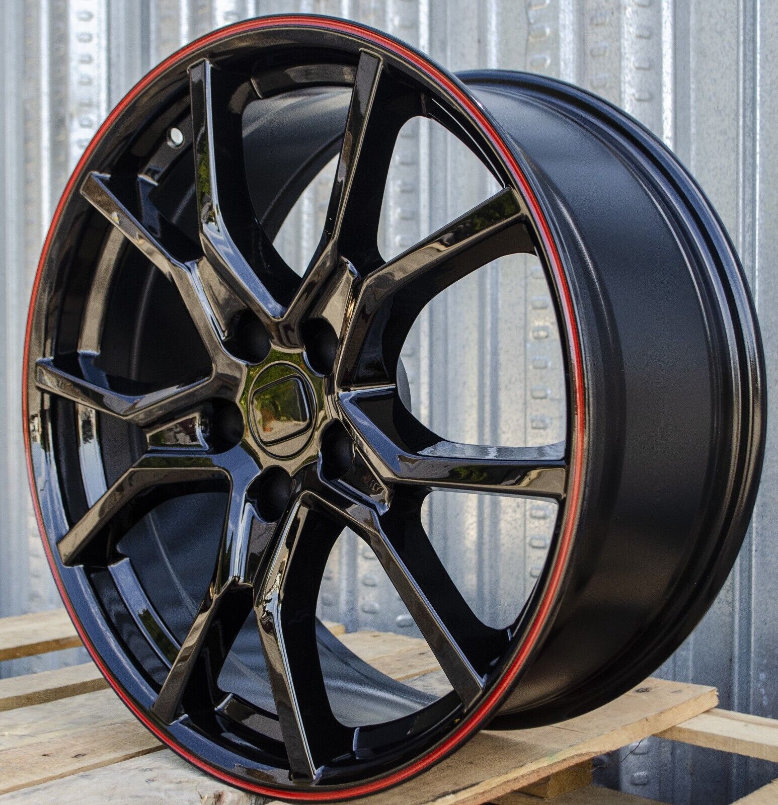 18-inch gloss black OE Style Wheels on Honda Accord, Civic, and Acura TSX, showcasing sleek automotive rims and modern design.