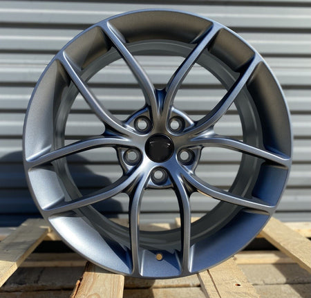 18-inch gunmetal OE Style Wheels for Tesla Model 3 AWD RWD Long Range Performance, flow forming automotive rims.