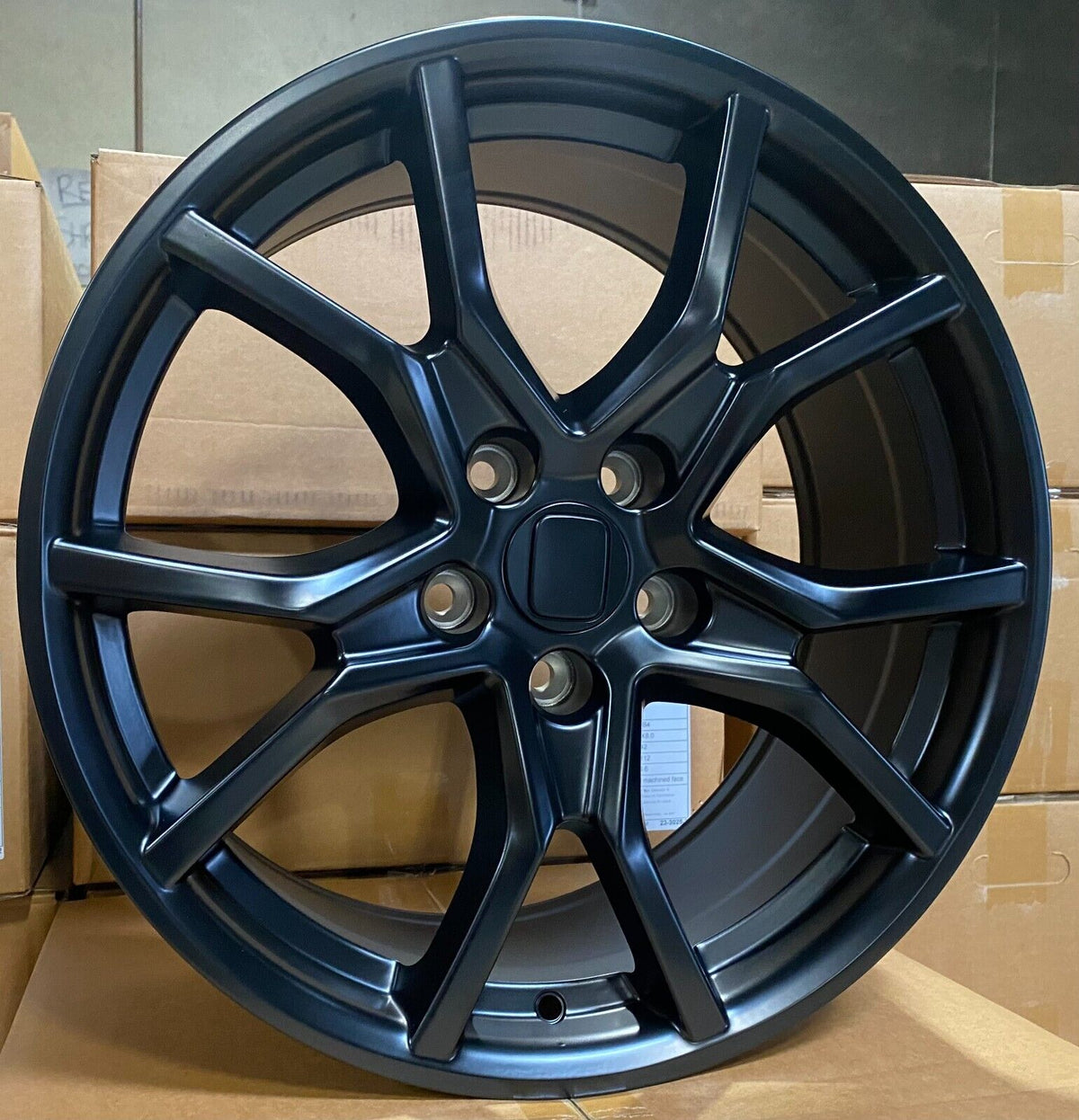 18-inch matte black OE Style Wheels for Honda Accord, Civic, Acura TSX, and more, showcasing sleek automotive rims and wheel design.