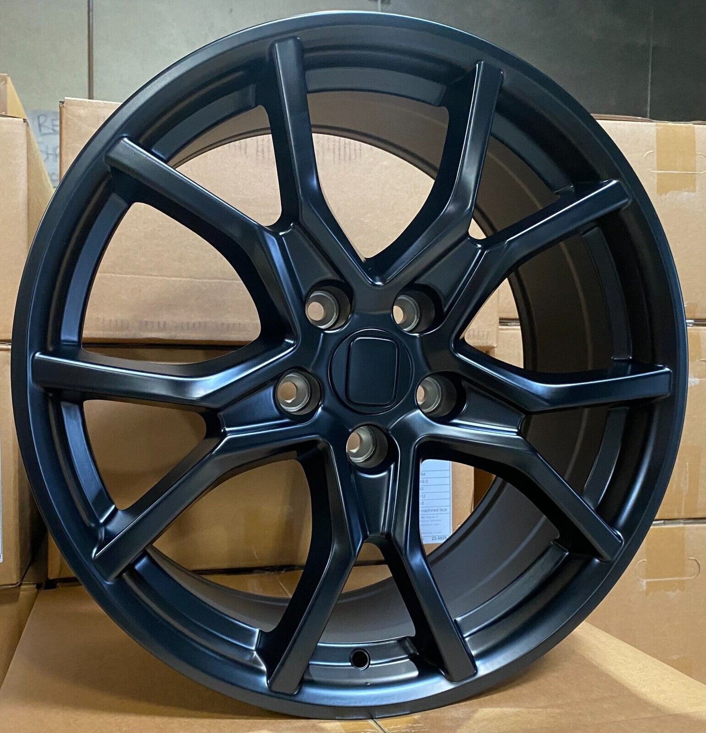 18-inch matte black OE Style Wheels for Honda Accord, Civic, Acura TSX, and more, showcasing sleek automotive rims and wheel design.