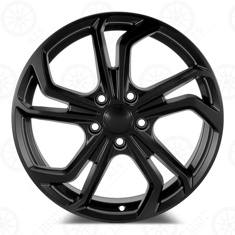 19-inch OE Style Wheels Golf R Black rims for Volkswagen VW GTI, Jetta, EOS, Passat, featuring sporty automotive wheel design