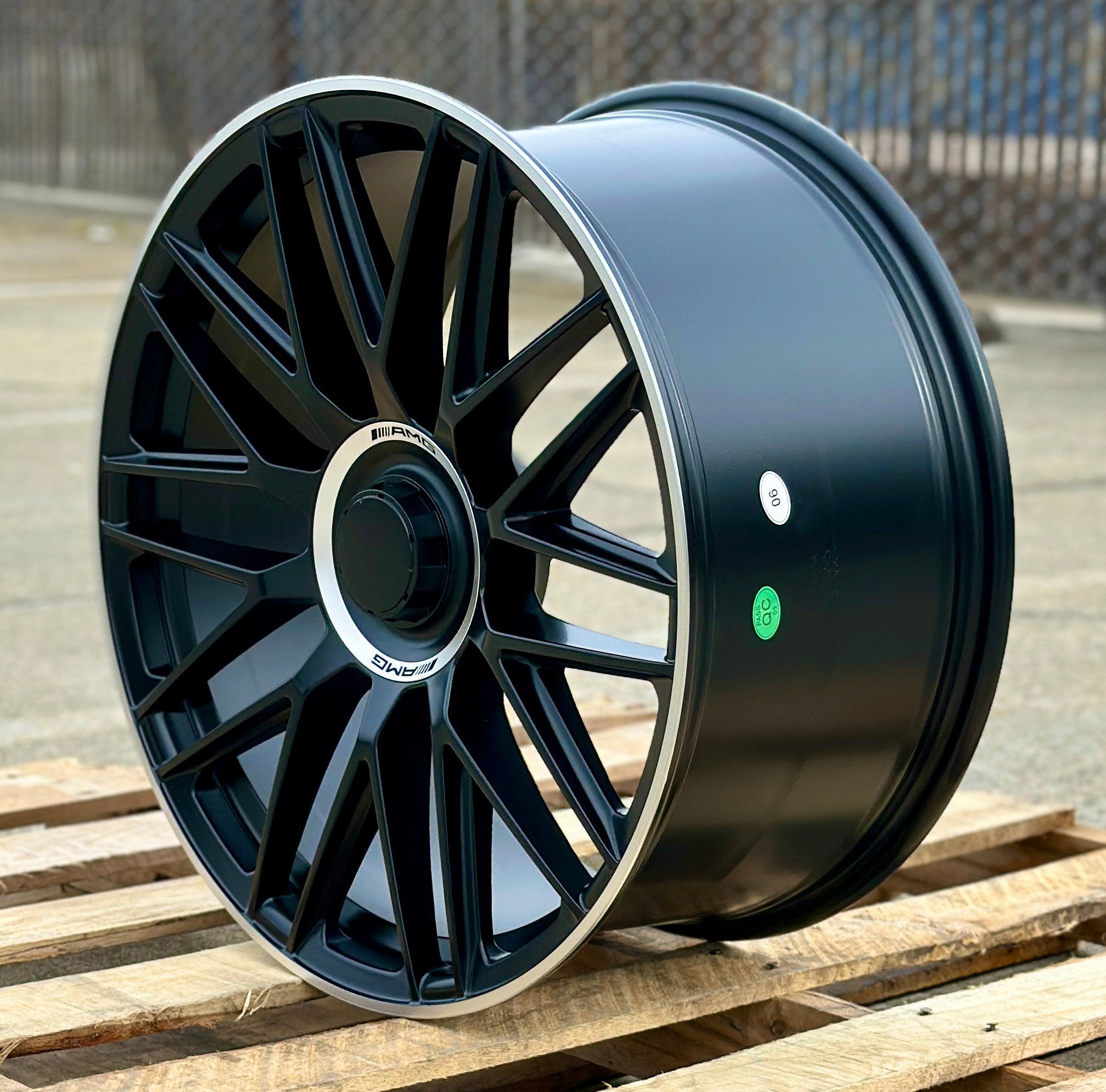 19-inch AMG SL style matte black Mercedes wheels by OE Style, designed for CLA, C, E, S, CLS, GLC, and GLE models.