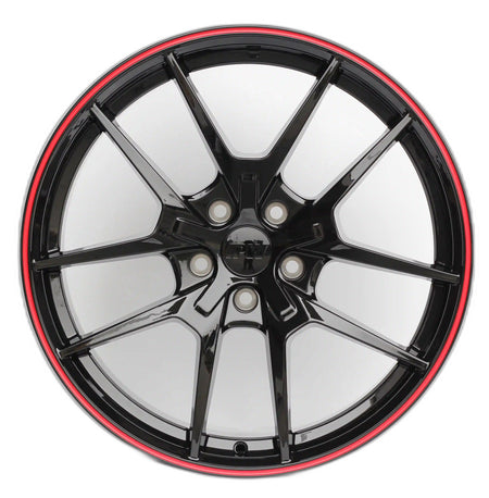 Gloss black 19-inch OE Style Wheels for Honda Accord and Civic, sporty automotive rims with a sleek finish.
