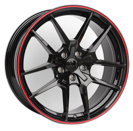 Gloss black 19-inch OE Style Wheels for Honda Accord and Civic, sporty automotive rims with a sleek finish.