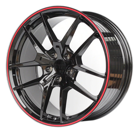 Gloss black 19-inch sport wheels by OE Style Wheels for Honda Accord, Civic, and other models, featuring a sleek, sporty design.
