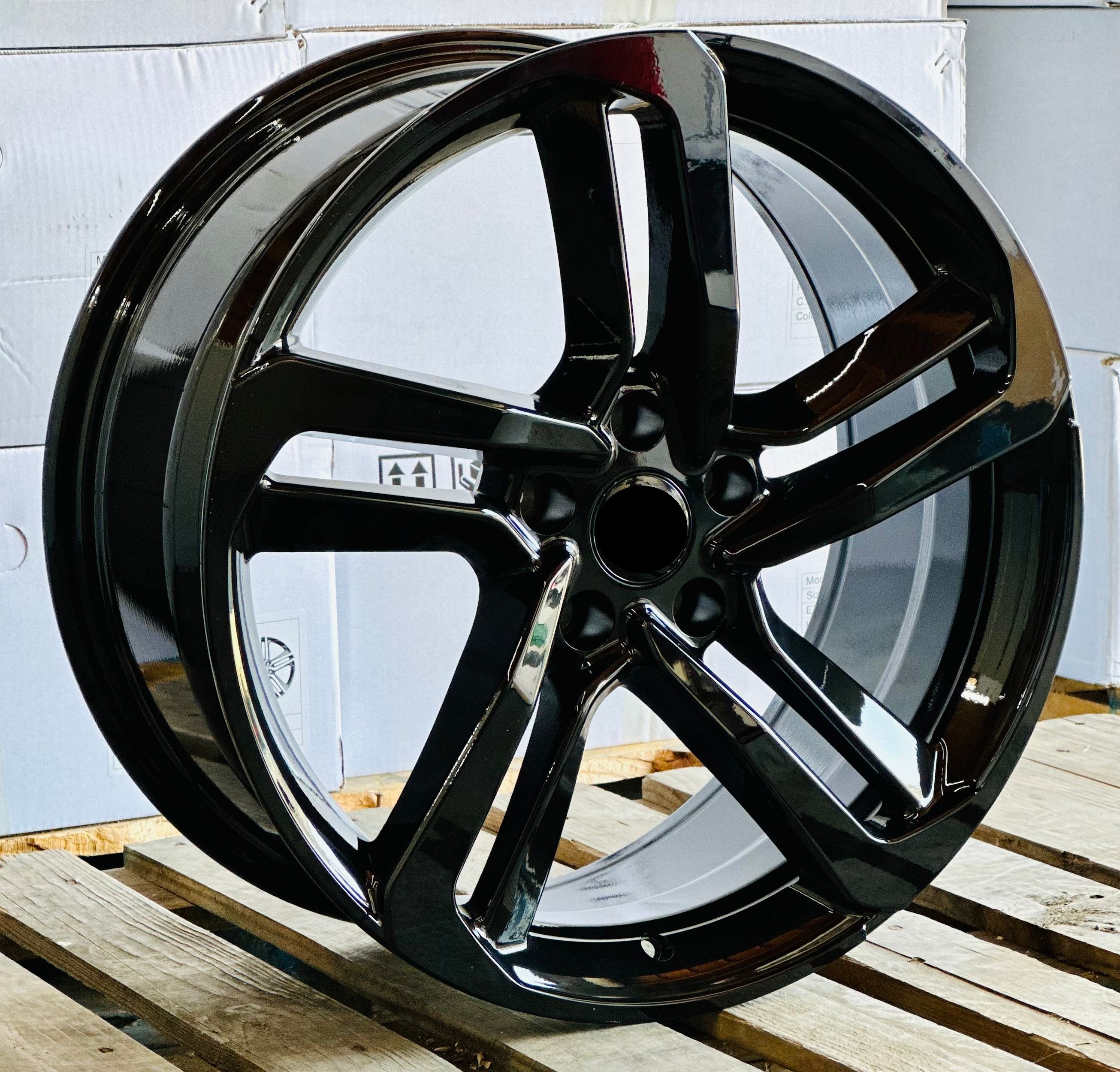 Gloss black 19-inch OE Style Wheels for Honda Accord, Civic, and Acura TSX, showcasing sleek automotive rims and wheel design.
