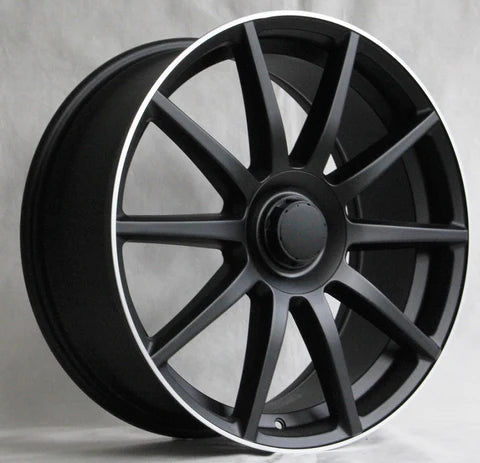 20-inch AMG style matte black wheels by OE Style Wheels for Mercedes-Benz C-Class, E-Class, S-Class, CLS, and Maybach models.