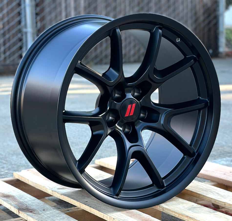 20" Anniversary Style Satin Black Wheels Fits Dodge Challenger Charger GT SRT SXT Hellcat Scat Pack (Narrow Body Only)