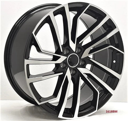 Black 20-inch OE Style Wheels with a machine face design, fitting Audi A3, S3, A4, S4, A5, S5, A6, S6, A7, S7, A8, S8, Q5, SQ5, RS3,