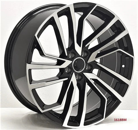 Black 20-inch OE Style Wheels with a machine face design, fitting Audi A3, S3, A4, S4, A5, S5, A6, S6, A7, S7, A8, S8, Q5, SQ5, RS3,