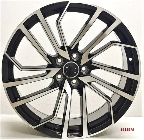 Black 20-inch OE Style Wheels with machine face finish for Audi A3 S3 A4 S4 A5 S5 A6 S6 A7 S7 A8 S8 Q5 SQ5 RS3 RS5 RS7 Quattro