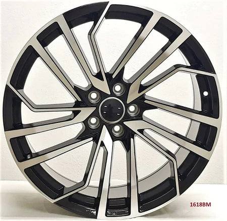 Black 20-inch OE Style Wheels with machine face finish for Audi A3 S3 A4 S4 A5 S5 A6 S6 A7 S7 A8 S8 Q5 SQ5 RS3 RS5 RS7 Quattro