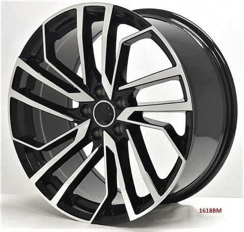 20-inch black machine face wheels by OE Style Wheels for Audi A3, S3, A4, S4, A5, S5, A6, S6, A7, S7, A8, S8, Q5, SQ5, RS3, RS5,