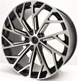 20-inch black machine face wheels by OE Style Wheels for Audi A3, S3, A4, S4, A5, S5, A6, S6, A7, S7, A8, S8, Q5, SQ5, RS3, RS5,