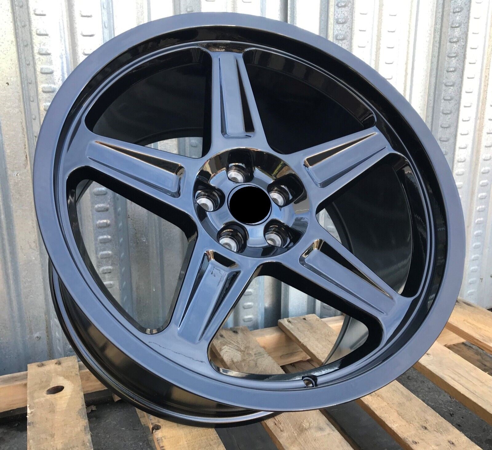 20-inch gloss black Demon style wheels by OE Style Wheels for Dodge Challenger, Charger, Demon GT, RT, SRT, SXT, and Hellcat.