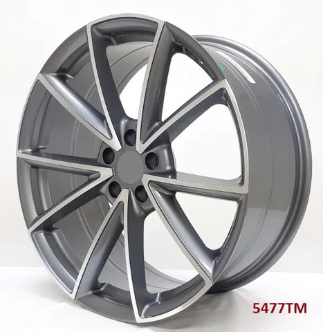 20-inch silver machined wheels from OE Style Wheels fitted on Audi A4, S4, A5, S5, A6, S6, A7, S7, A8, S8, Q5, SQ5, Q7, SQ7, Q8, Quattro