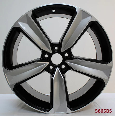 21-inch black machine face wheels by OE Style Wheels on Audi A5, S5, A6, S6, A7, S7, A8, S8, Q5, SQ5, RS3, RS5, RS7 with Quattro.