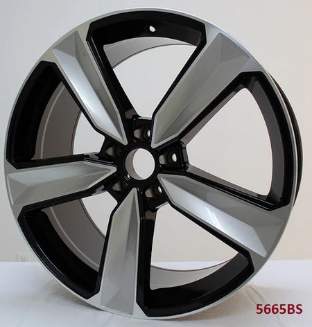 Black 21-inch OE Style Wheels with machine face finish, fitting Audi A5, S5, A6, S6, A7, S7, A8, S8, Q5, SQ5, RS3, RS5, RS7 Quattro