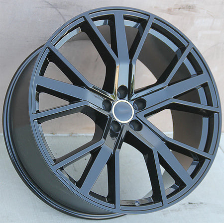 21-inch gloss black OE Style Wheels for Audi A5 S5 A6 S6 A7 S7 A8 S8 Q5 Q7 Q8 RS3 RS5 RS7 E-tron, automotive rims and wheels.