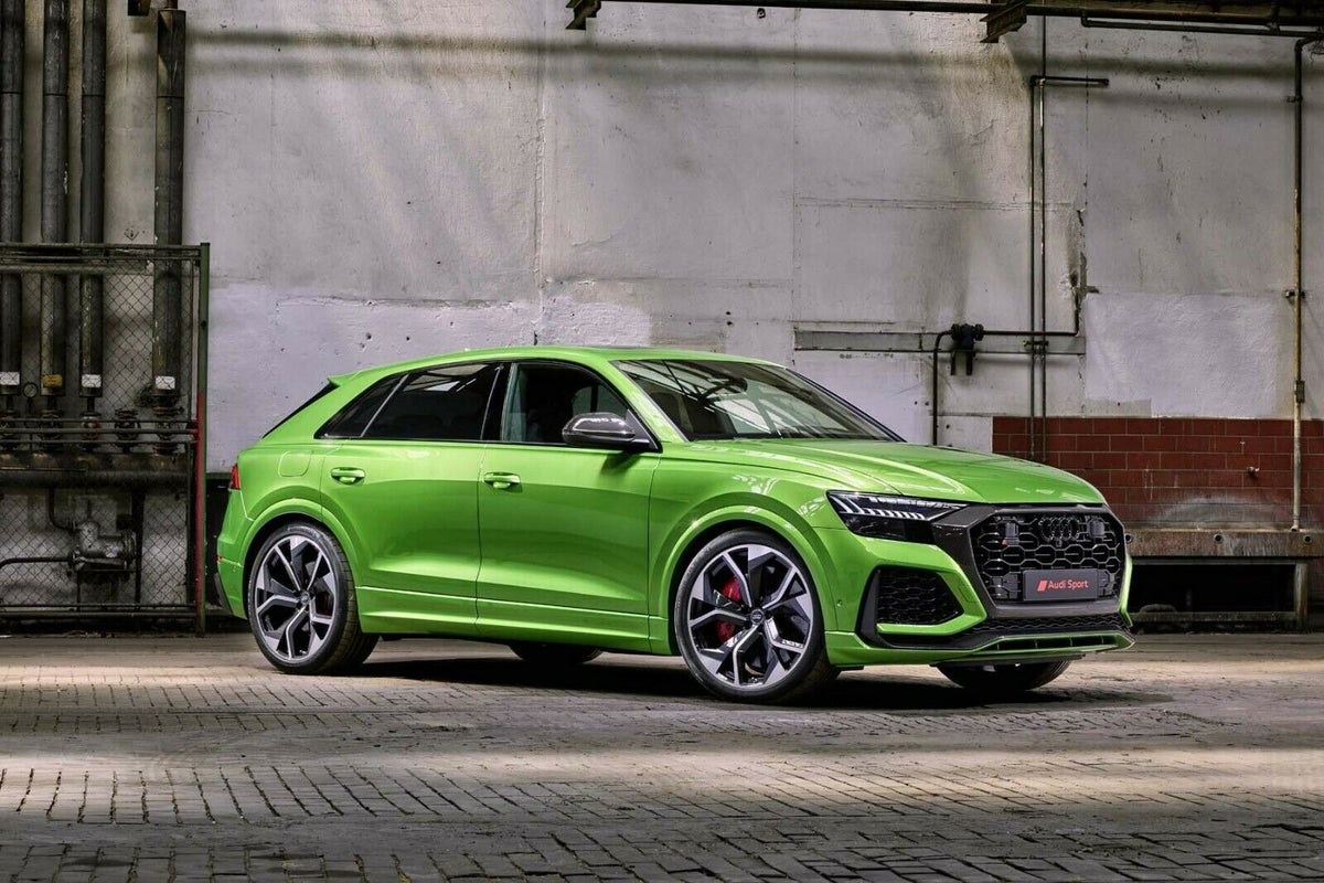 21" OE Style Wheels RS Black Machined Rims for Audi A7 S7 Q5 Q7 Q8 SQ7 RSQ8 Etron, stylish automotive rims for luxury vehicles.