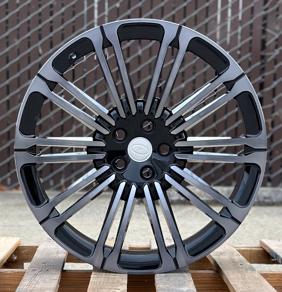 22" Black Clear Wheels Fits Range Rover Defender Discovery LR3 LR4 HSE Sport SVR Supercharged Dynamic Autobiography
