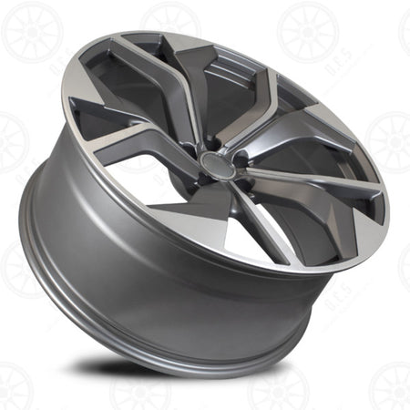 22-inch RS Style gunmetal machined face wheels for Audi A7, S7, Q5, Q7, Q8, SQ7, RSQ8, and E-Tron from OE Style Wheels.