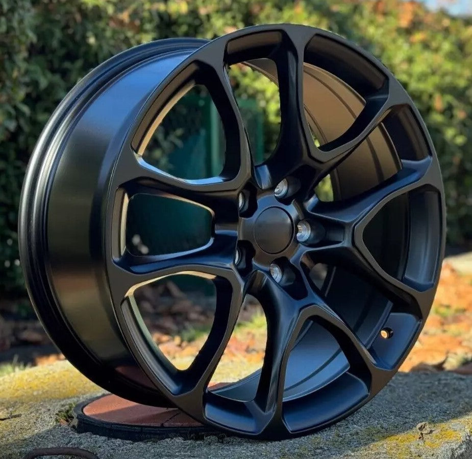 22" SRT Satin Black Wheels Fits Dodge Durango RT GT SRT Hellcat SXT Rallye Jeep Grand Cherokee SRT8 Laredo Summit Trackhawk