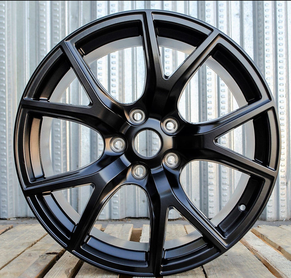 22" SRT Trackhawk Satin Black Wheels Fits Dodge Durango RT GT SRT Hellcat SXT Rallye Jeep Grand Cherokee SRT8 Laredo Summit Trackhawk