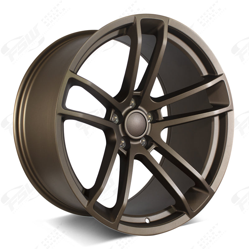 OE Style Wheels 20-inch 20x11 matte bronze SRT Flow forged deep concave wheels for Dodge Challenger, Charger, and Hellcat widebody.