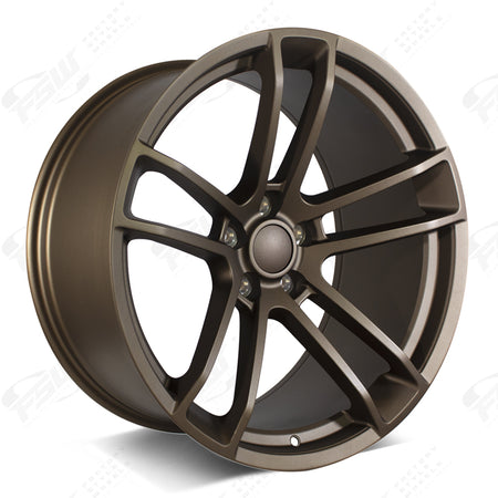 OE Style Wheels 20-inch 20x11 matte bronze SRT Flow forged deep concave wheels for Dodge Challenger, Charger, and Hellcat widebody.