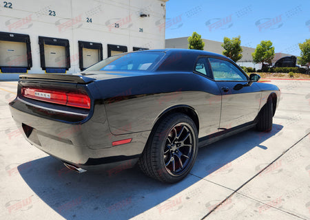 Gloss black 20-inch anniversary style OE Style Wheels for Dodge Challenger, Charger, SRT, Hellcat, and Scat Pack narrow body models.