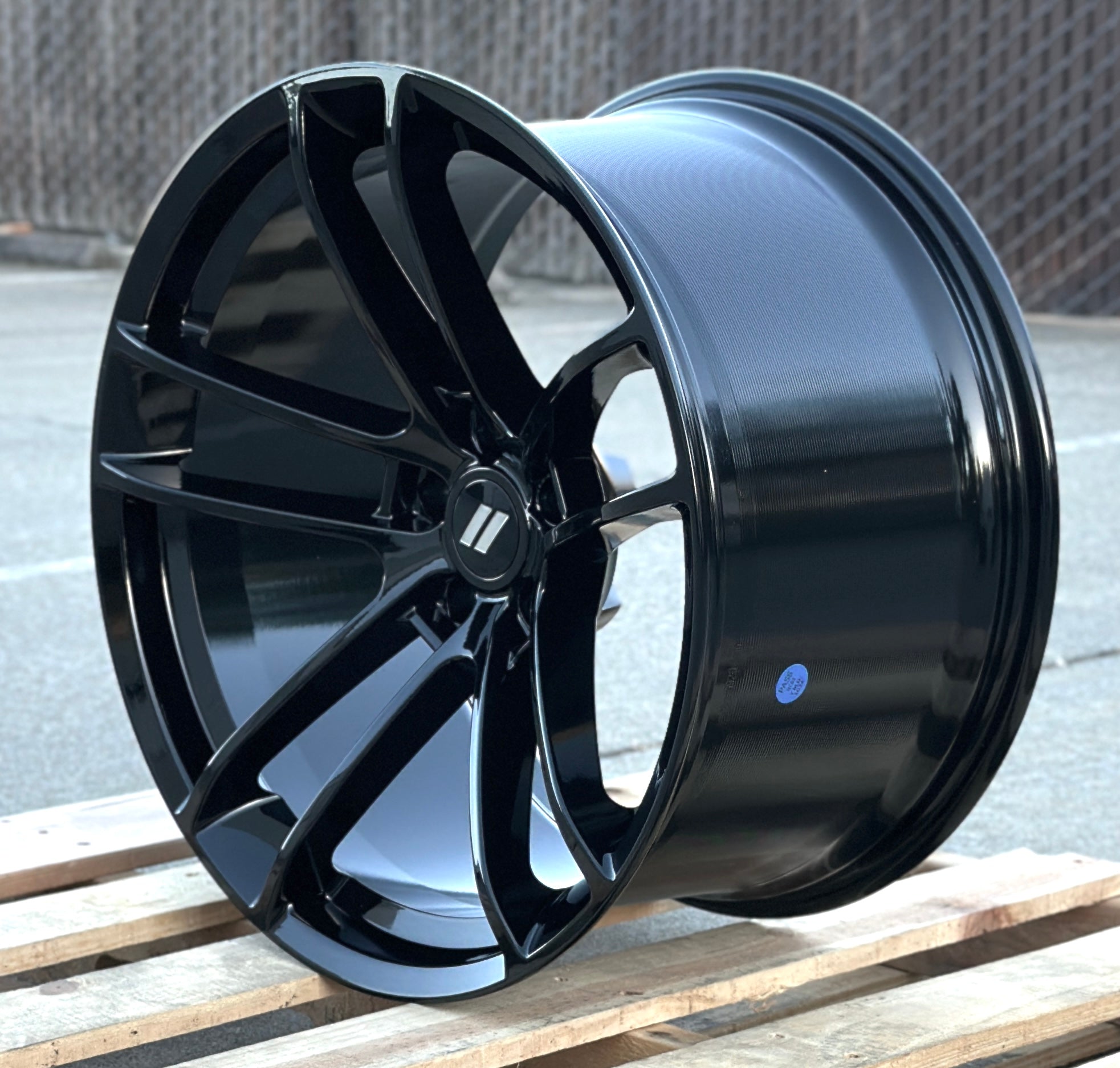 20x11 OE Style Wheels deep concave gloss black rims for Dodge Challenger and Charger widebody models.