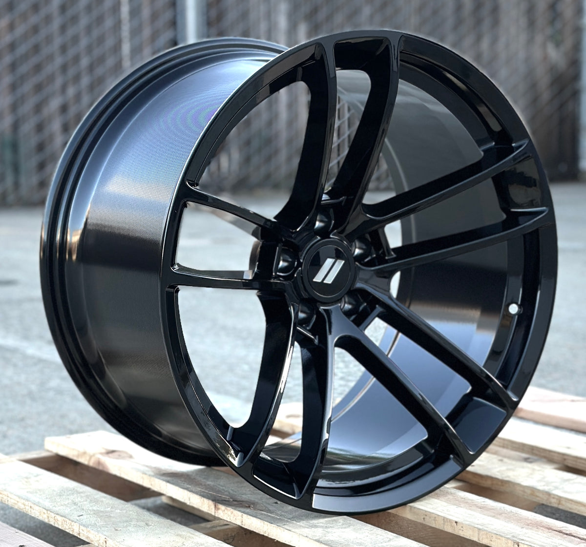 20x11 OE Style Wheels deep concave gloss black rims for Dodge Challenger and Charger widebody models, featuring bold, sleek design.