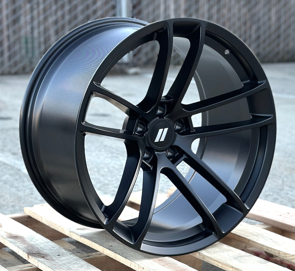 20x9.5/20x11 Deep Concave Style Satin Black Wheels Fits Dodge Challenger Charger (Narrow Body Only)