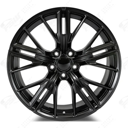 20-inch satin black ZL1 style wheels for Chevy Camaro ZL1 SS LT by OE Style Wheels, showing a close-up of the wheel design.