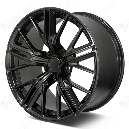 20-inch ZL1 Style satin black wheel by OE Style Wheels for Chevy Camaro ZL1 SS LT, showcasing a sleek, sporty design.