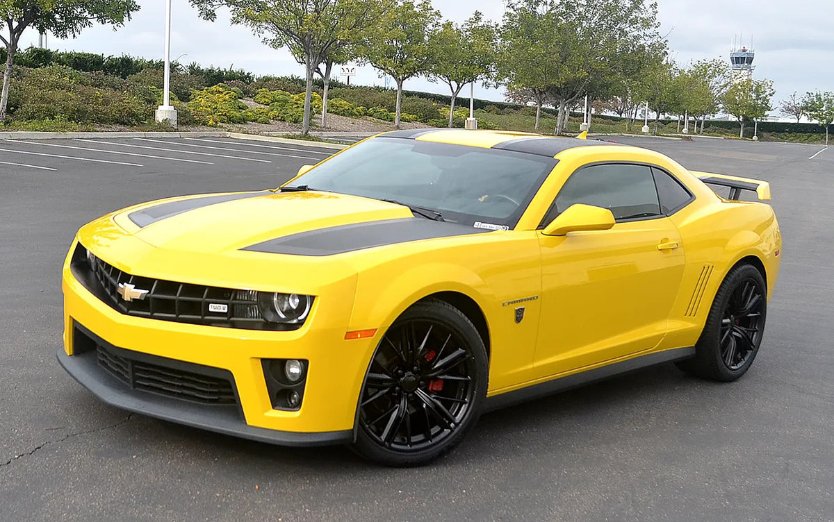 20-inch Satin Black ZL1 Style Wheels for Chevy Camaro ZL1 SS LT by OE Style Wheels, showing the sleek wheel design.