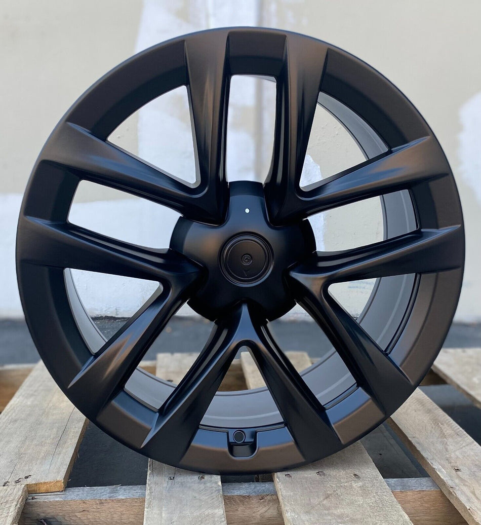 22" Matte Black Wheels Fits Tesla Model S and X