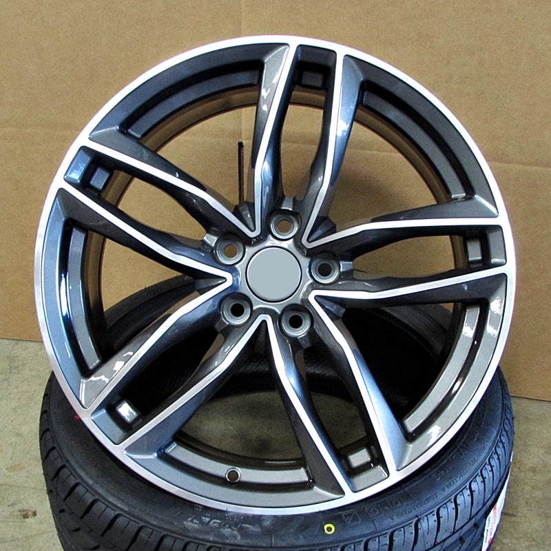 22" RS Style Gunmetal Machined Wheels Fits Audi Q7 VW Touareg