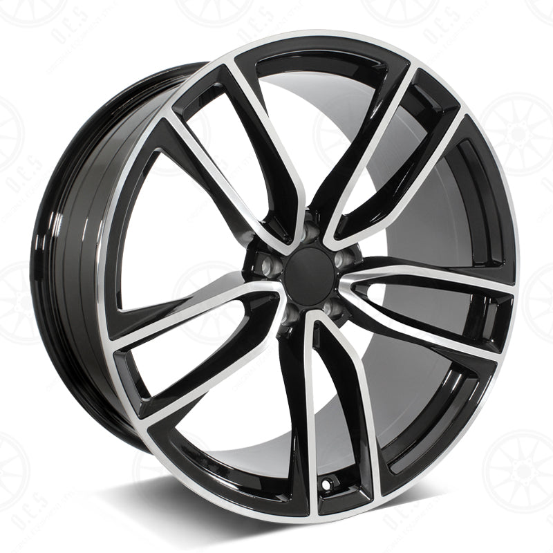 22" Black Machined Wheels Fits Mercedes E300 E350 E550 E53 E63 E65 S500 S550 S63 S65 CLS550 CLS63 CLS65 CL500 CL65 AMG