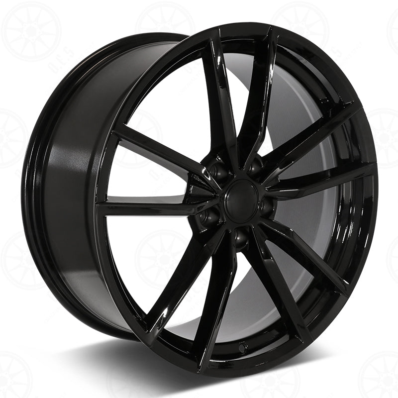 18" R Style Gloss Black Wheels Fits Volkswagen VW GTI Golf Jetta EOS Passat