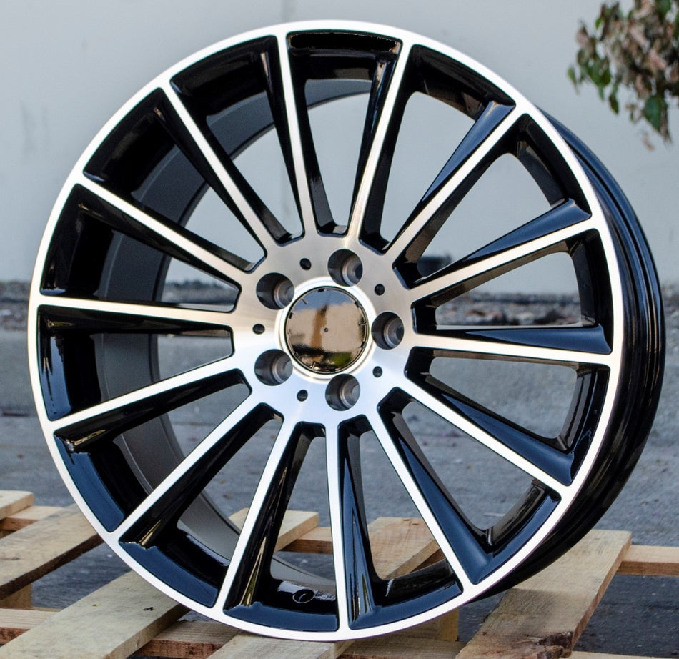 18" Black Machined Face Wheels Fits Mercedes CLA250 CLA45 C250 C300 AMG