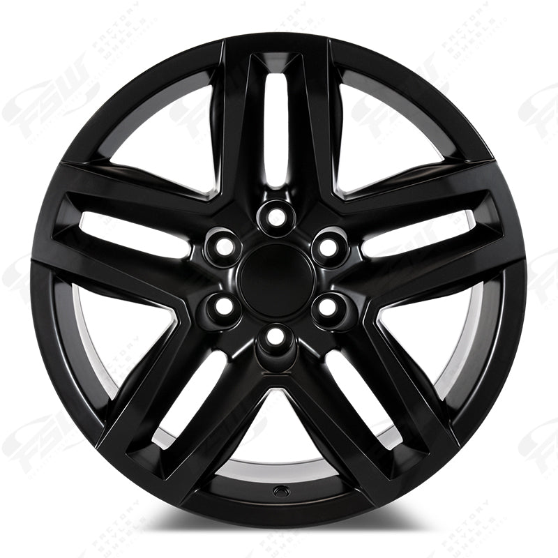 18-inch satin black Trail Boss style wheels by OE Style Wheels for Cadillac Escalade, Chevy Silverado, Suburban, Tahoe, Sierra, GMC Yukon