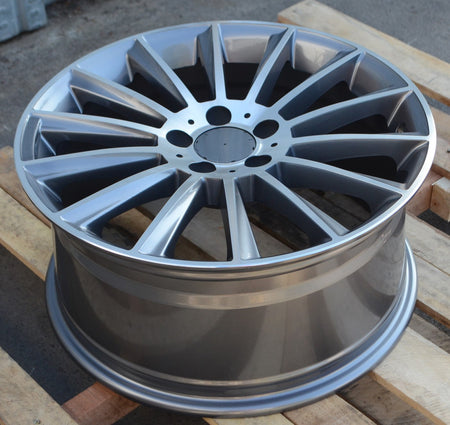 19-inch gunmetal machined face Mercedes wheels by OE Style Wheels, matching C and E-Class models and AMG vehicles.